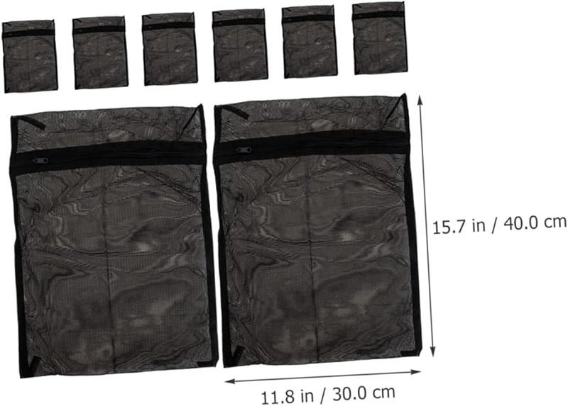 8 قطع أكياس غسيل شبكية بسحاب للقطع الحساسة، حمالات الصدر، الجوارب، الغسالة، المجفف، بوليستر - Image 3